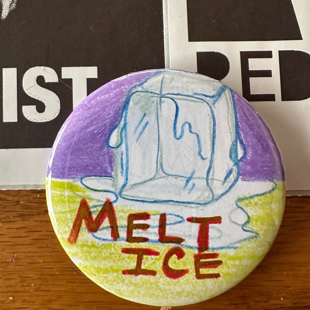 Hand made Melt Ice Button with Colorful Design